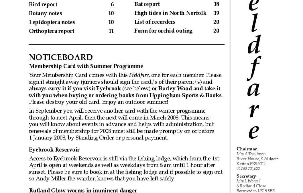 Fieldfare March 2007