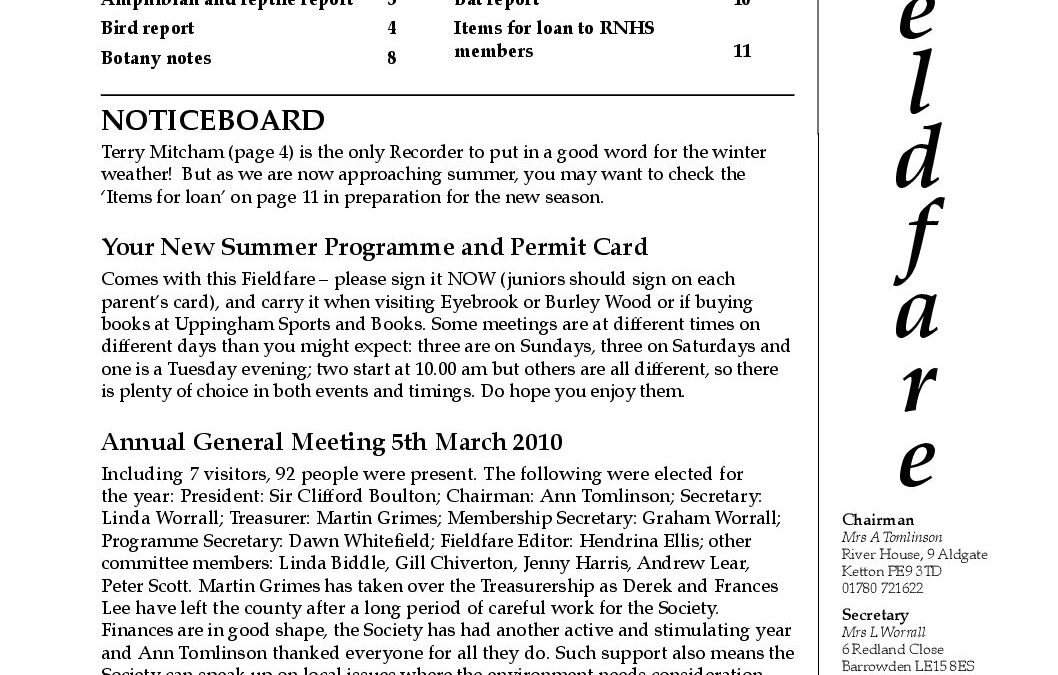 Fieldfare March 2010