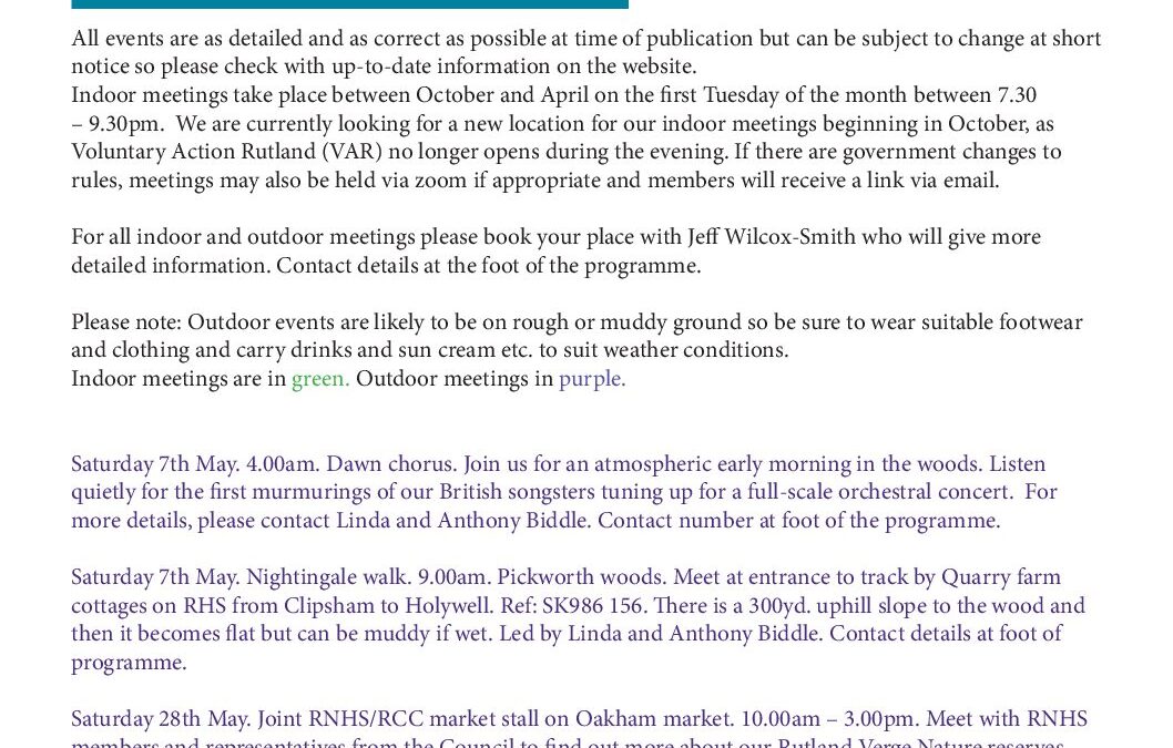 annual programme 2022